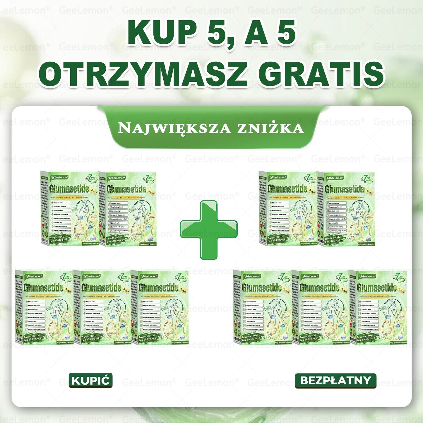 💖Oficjalny Sklep | 👩⚕️🎁 𝐆𝐞𝑒𝐿𝑒𝐦𝐨𝐧® 𝐆𝐥𝐮𝐦ase𝐭𝐢𝐝𝐞 𝟖 𝐰 𝟏 Smukły i Zdrowy Nano Plaster z Mikronakłuciami 🇵🇱(Tylko raz dziennie, widoczne zmiany już w 7 dni)✅ Na otyłość, 🅛🅞🅞🅢🅔 🅢🅚🅘🅝 wiotką skórę, cukrzycę, bezdech senny, problemy ze stawami i wiele więcej