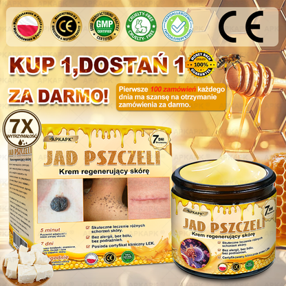 🐝ΑPΚΑPK® Jad Pszczoły Kompleksowy Krem✨pomaga w leczeniu problemów skórnych, takich jak: zmarszczki, blizny, plamy pigmentacyjne, rozstępy, trądzik, łuszczyca, egzema, zmiany skórne, podrażnienia, stany zapalne i inne problemy skórne🔥