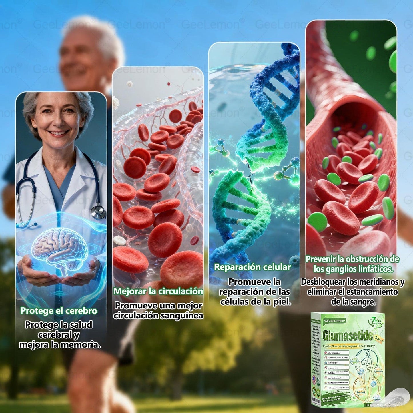 𝐆𝐞𝐞𝐋𝐞𝐦𝐨𝐧® 𝐆𝐥𝐮𝐦𝐚𝐬𝐞𝐭𝐢𝐝𝐚 𝟖 𝐞𝐧 𝟏 𝐏𝐚𝐫𝐜𝐡𝐞 𝐍𝐚𝐧𝐨 𝐌𝐢𝐜𝐫𝐨𝐚𝐠𝐮𝐣𝐚𝐬 𝐏𝐚𝐫𝐚 𝐀𝐝𝐞𝐥𝐠𝐚𝐳𝐚𝐫 𝐲 𝐒𝐚𝐥𝐮𝐝 (Solo una vez al día, cambios visibles en 7 días) Para obesidad, salud cardiovascular, diabetes, apnea del sueño, glándula tiroides, salud intestinal, problemas articulares y más