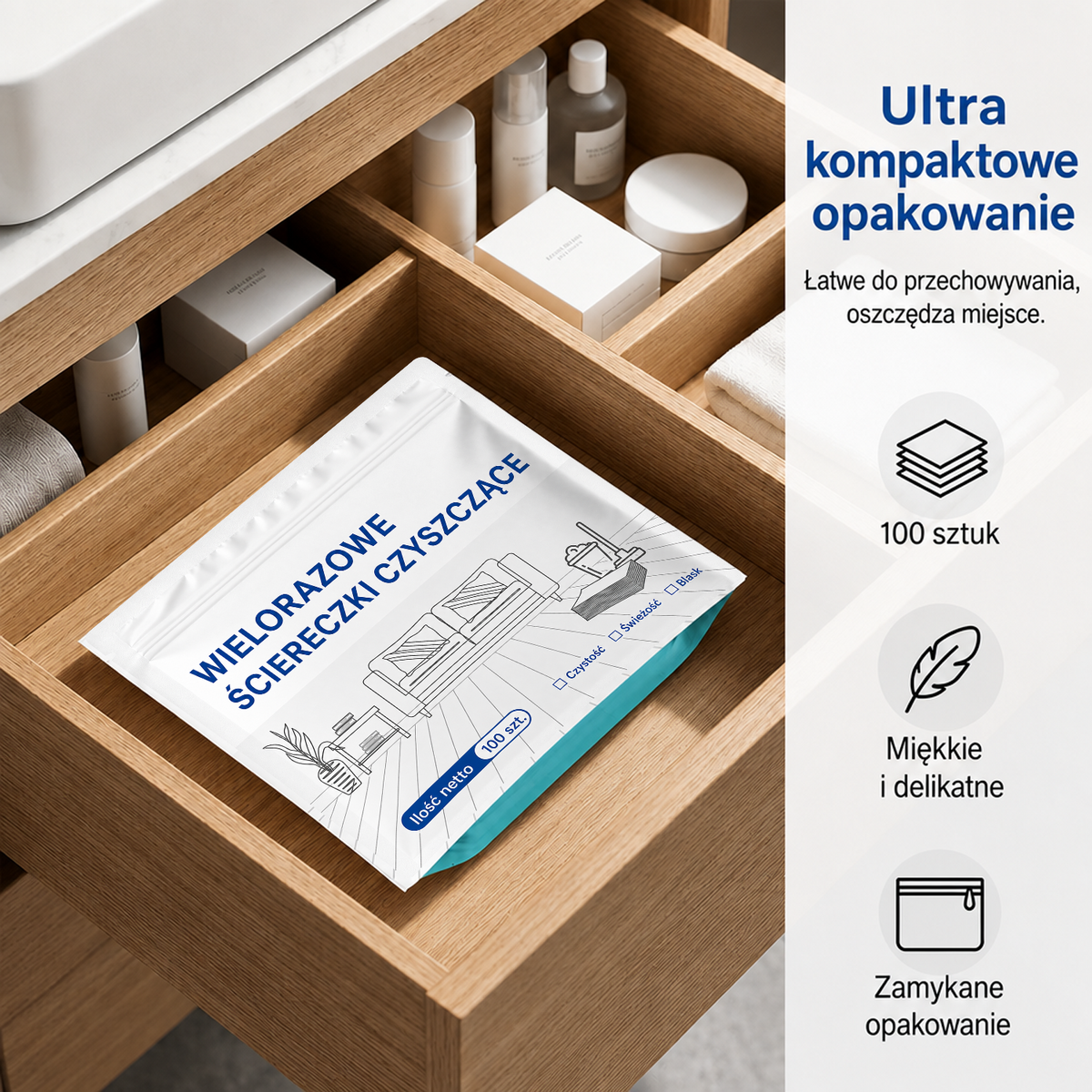 🎁 Zostało tylko 5 zestawów! Dodatkowe 50% zniżki na rozpuszczalne w wodzie chusteczki do czyszczenia podłóg! 🧹 Zamów teraz i oszczędzaj!