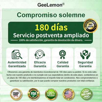 𝐆𝐞𝐞𝐋𝐞𝐦𝐨𝐧® 𝐆𝐥𝐮𝐦𝐚𝐬𝐞𝐭𝐢𝐝𝐚 𝟖 𝐞𝐧 𝟏 𝐏𝐚𝐫𝐜𝐡𝐞 𝐍𝐚𝐧𝐨 𝐌𝐢𝐜𝐫𝐨𝐚𝐠𝐮𝐣𝐚𝐬 𝐏𝐚𝐫𝐚 𝐀𝐝𝐞𝐥𝐠𝐚𝐳𝐚𝐫 𝐲 𝐒𝐚𝐥𝐮𝐝 (Solo una vez al día, cambios visibles en 7 días) Para obesidad, salud cardiovascular, diabetes, apnea del sueño, glándula tiroides, salud intestinal, problemas articulares y más