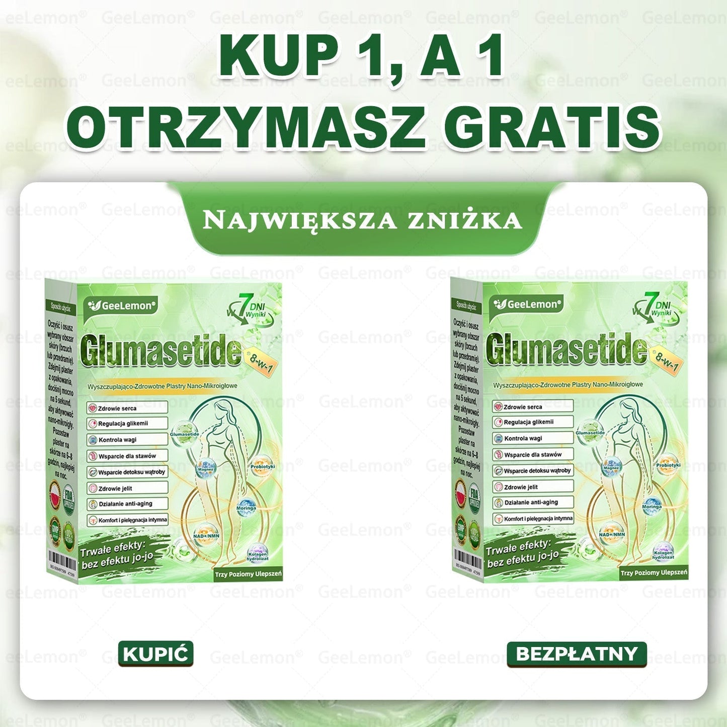 💖Oficjalny Sklep | 👩‍⚕️🎁 𝐆𝐞𝑒𝐿𝑒𝐦𝐨𝐧® 𝐆𝐥𝐮𝐦ase𝐭𝐢𝐝𝐞 𝟖 𝐰 𝟏 Smukły i Zdrowy Nano Plaster z Mikronakłuciami 🇵🇱(Tylko raz dziennie, widoczne zmiany już w 7 dni)✅ Na otyłość, 🅛🅞🅞🅢🅔 🅢🅚🅘🅝 wiotką skórę, cukrzycę, bezdech senny, problemy ze stawami i wiele więcej