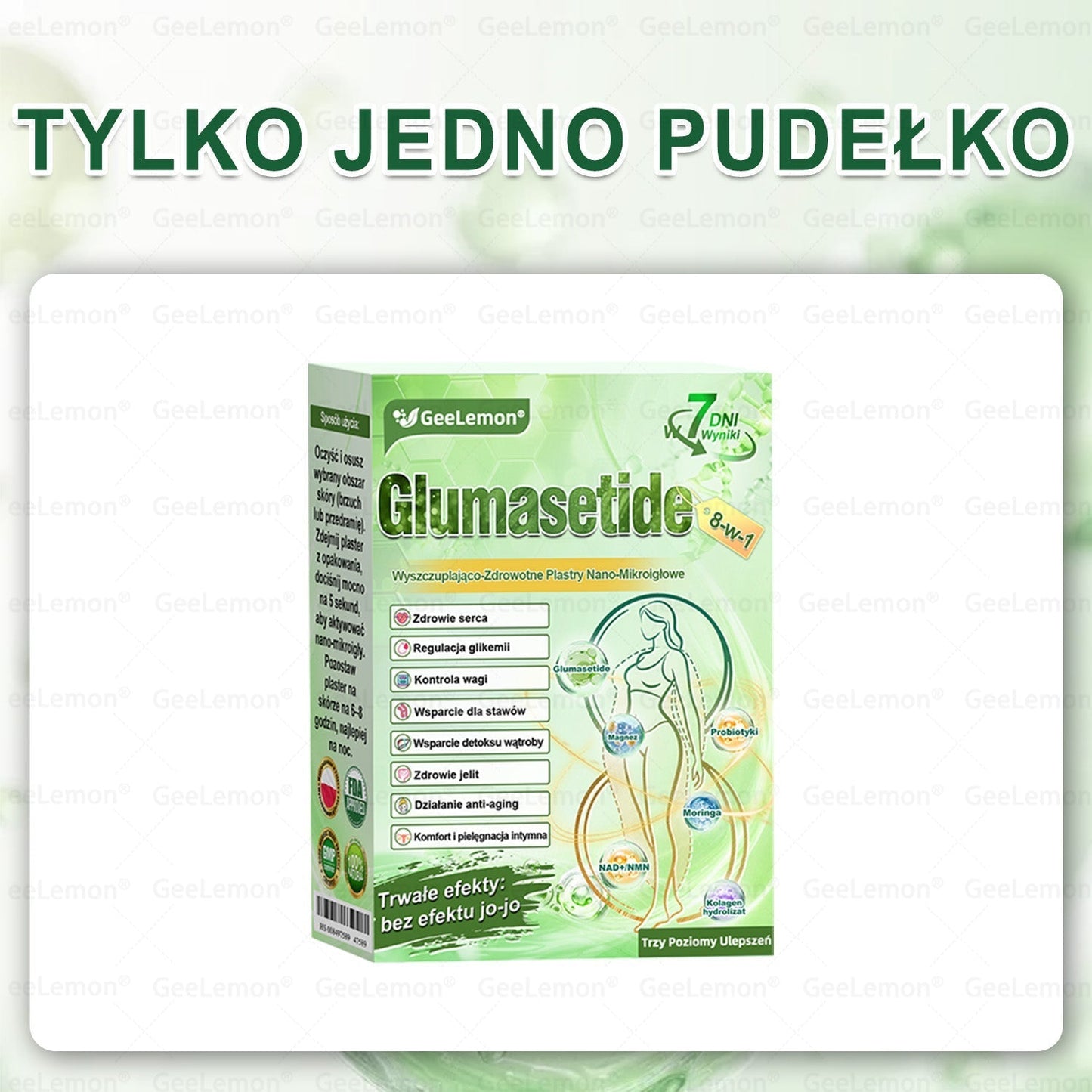 💖Oficjalny Sklep | 👩‍⚕️🎁 𝐆𝐞𝑒𝐿𝑒𝐦𝐨𝐧® 𝐆𝐥𝐮𝐦ase𝐭𝐢𝐝𝐞 𝟖 𝐰 𝟏 Smukły i Zdrowy Nano Plaster z Mikronakłuciami 🇵🇱(Tylko raz dziennie, widoczne zmiany już w 7 dni)✅ Na otyłość, 🅛🅞🅞🅢🅔 🅢🅚🅘🅝 wiotką skórę, cukrzycę, bezdech senny, problemy ze stawami i wiele więcej