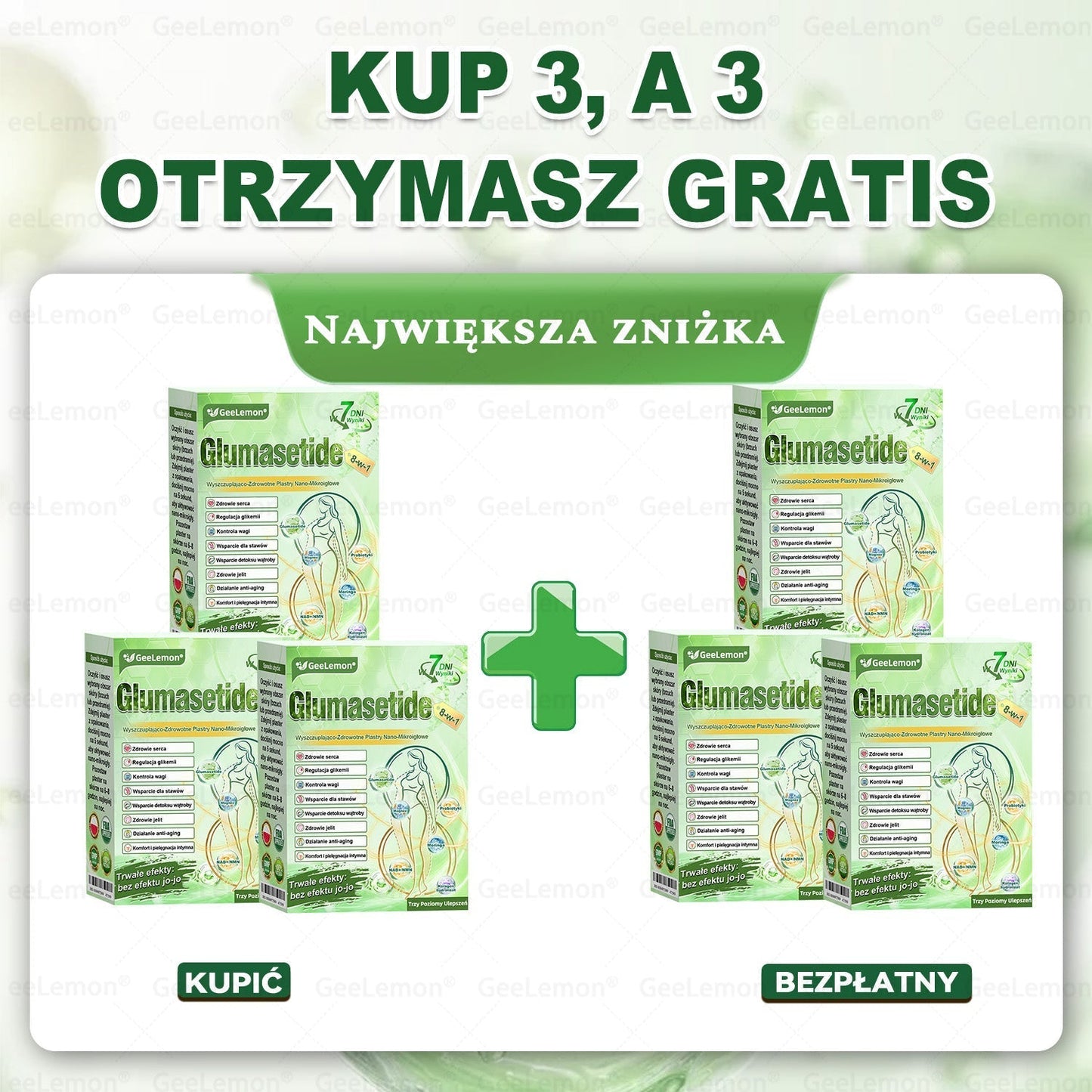 💖Oficjalny Sklep | 👩‍⚕️🎁 𝐆𝐞𝑒𝐿𝑒𝐦𝐨𝐧® 𝐆𝐥𝐮𝐦ase𝐭𝐢𝐝𝐞 𝟖 𝐰 𝟏 Smukły i Zdrowy Nano Plaster z Mikronakłuciami 🇵🇱(Tylko raz dziennie, widoczne zmiany już w 7 dni)✅ Na otyłość, 🅛🅞🅞🅢🅔 🅢🅚🅘🅝 wiotką skórę, cukrzycę, bezdech senny, problemy ze stawami i wiele więcej
