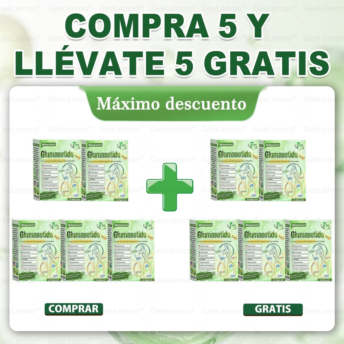 𝐆𝐞𝐞𝐋𝐞𝐦𝐨𝐧® 𝐆𝐥𝐮𝐦𝐚𝐬𝐞𝐭𝐢𝐝𝐚 𝟖 𝐞𝐧 𝟏 𝐏𝐚𝐫𝐜𝐡𝐞 𝐍𝐚𝐧𝐨 𝐌𝐢𝐜𝐫𝐨𝐚𝐠𝐮𝐣𝐚𝐬 𝐏𝐚𝐫𝐚 𝐀𝐝𝐞𝐥𝐠𝐚𝐳𝐚𝐫 𝐲 𝐒𝐚𝐥𝐮𝐝 (Solo una vez al día, cambios visibles en 7 días) Para obesidad, salud cardiovascular, diabetes, apnea del sueño, glándula tiroides, salud intestinal, problemas articulares y más