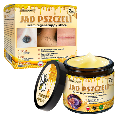 🐝ΑPΚΑPK® Jad Pszczoły Kompleksowy Krem✨pomaga w leczeniu problemów skórnych, takich jak: zmarszczki, blizny, plamy pigmentacyjne, rozstępy, trądzik, łuszczyca, egzema, zmiany skórne, podrażnienia, stany zapalne i inne problemy skórne🔥